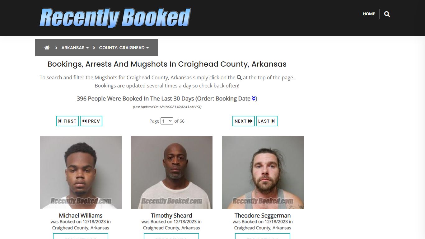 Bookings, Arrests and Mugshots in Craighead County, Arkansas